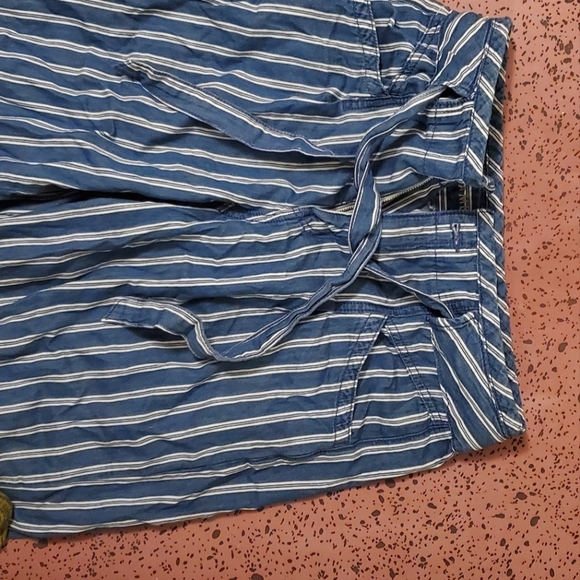 Blue and White Striped American Eagle Pants - Picture 2 of 5